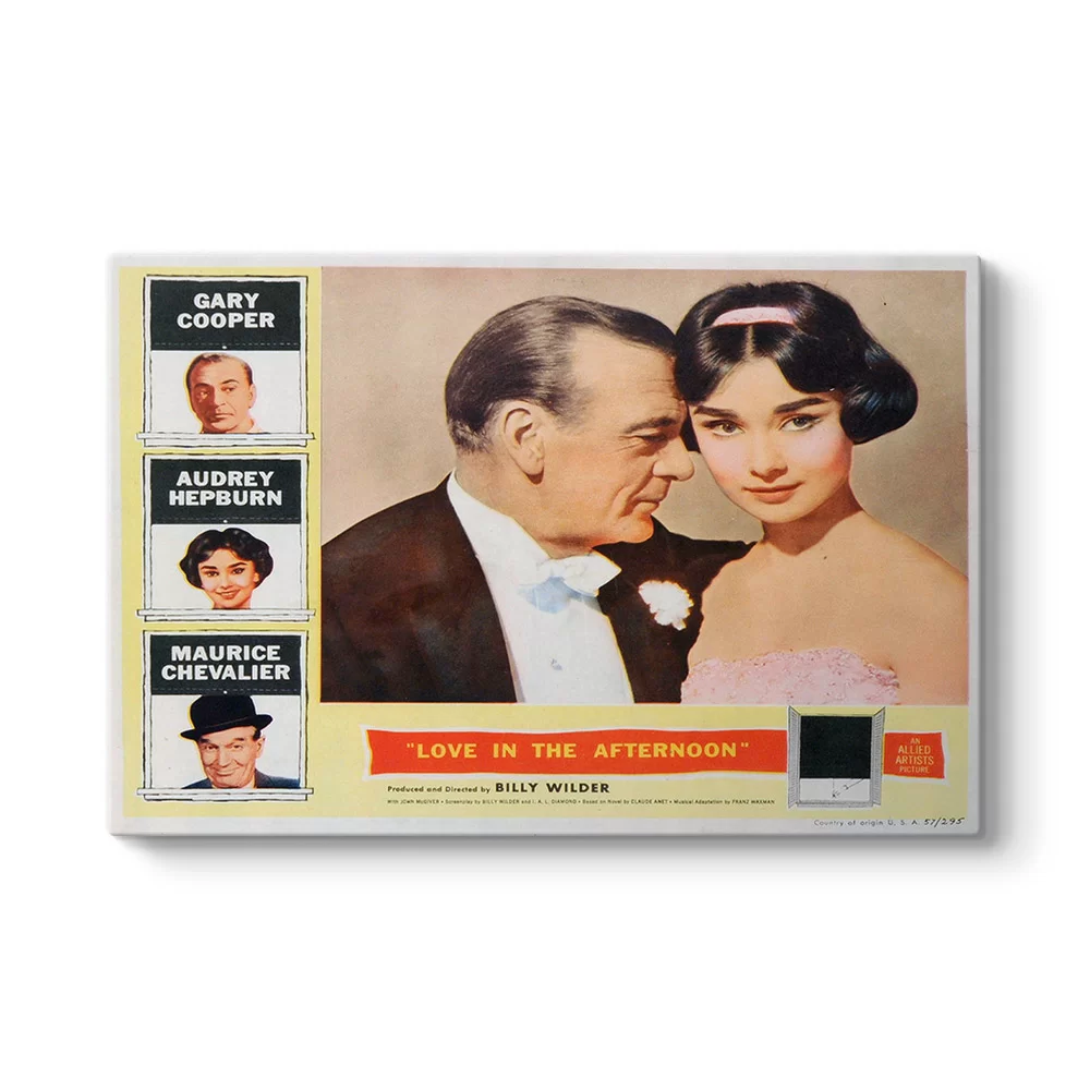 Audrey Hepburn - Love In The Afternoon Tablosu - Model 1